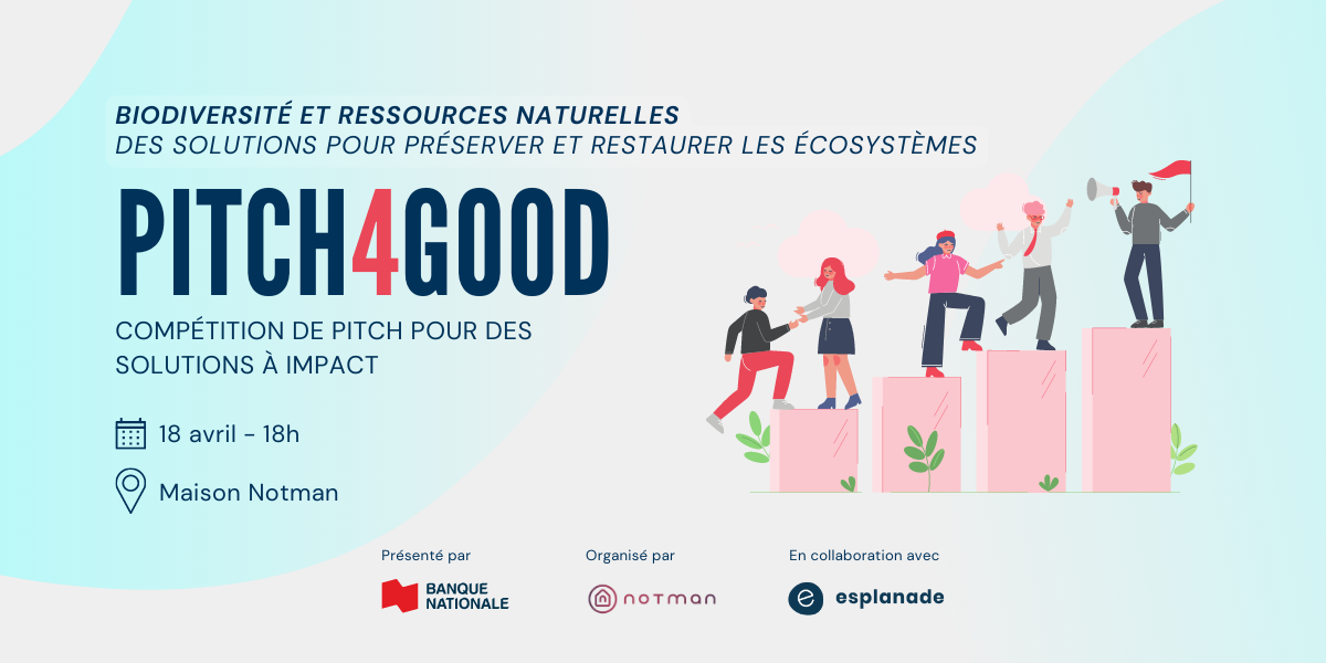 Avril Pitch4Good - Biodiversité et ressources naturelles